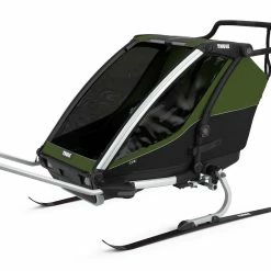 Remorque Vélo Thule Chariot Cab 2 -Vélos Soldes Boutique remorque velo thule cab 2 noir ski